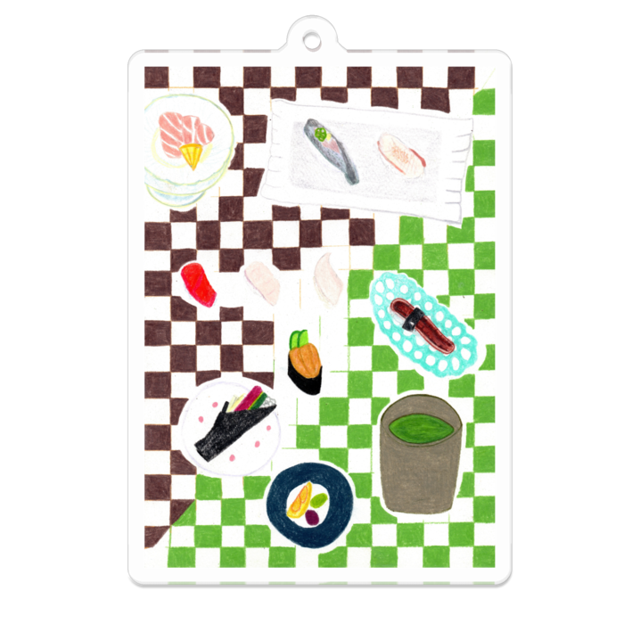 アクリルキーホルダー（コーティング） - 70 x 70 (mm)