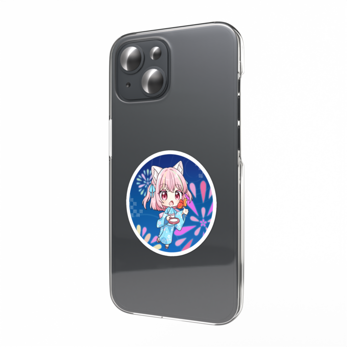桃ねねこ_丸形スマホステッカー【2025年2月事務所イベント】