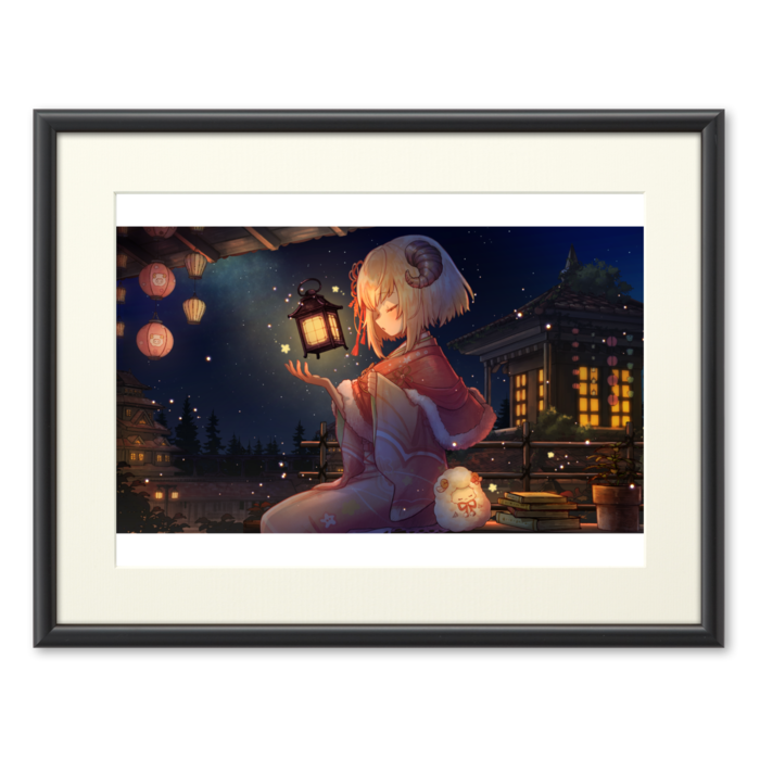 ひつじ（夜）- A4