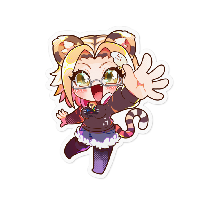 ゲームの姿ステッカー - 100 x 100 (mm)