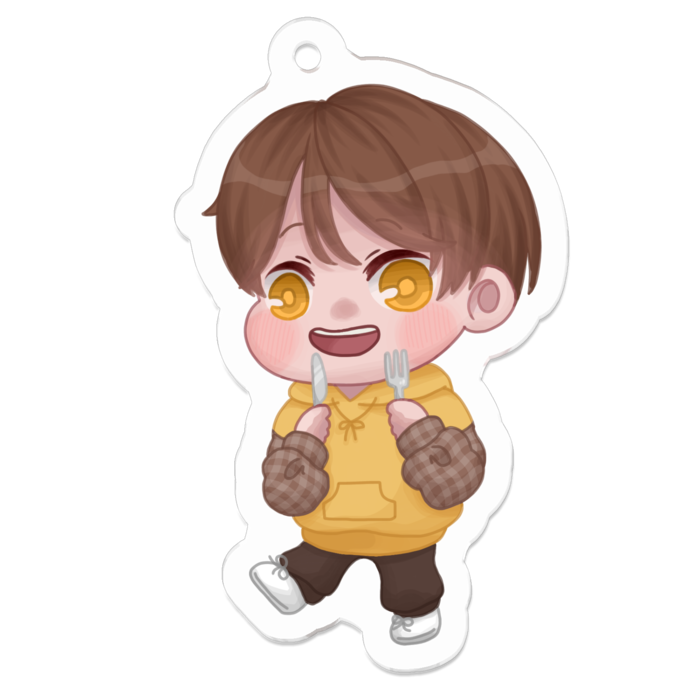 アクリルキーホルダー（コーティング） - 50 x 50 (mm)