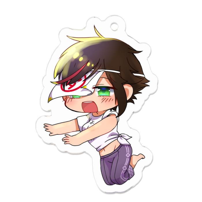 秋里夢女子アクリルキーホルダー - 50 x 50 (mm)