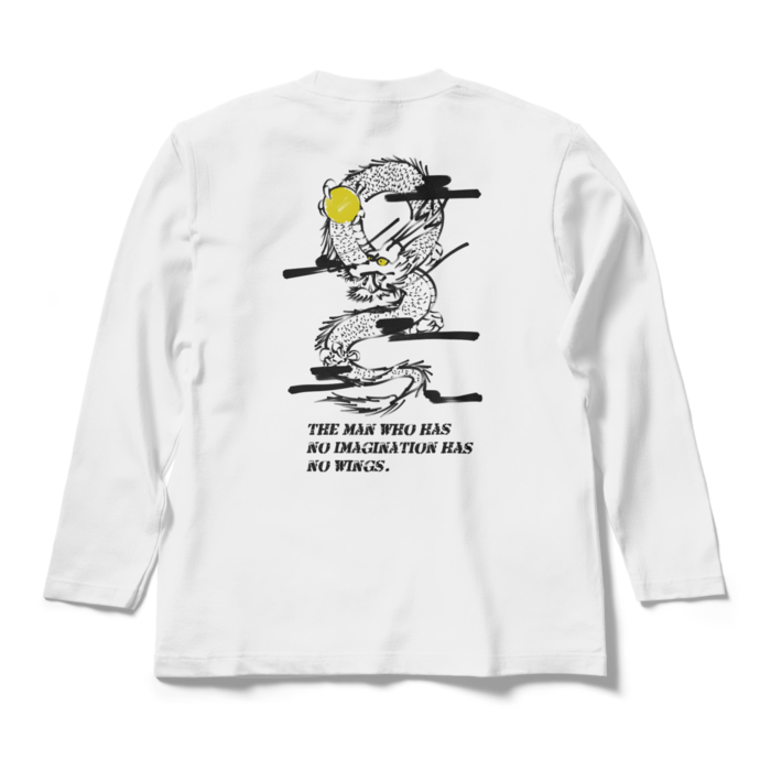 昇り龍ロングスリーブTシャツ - M - ホワイト