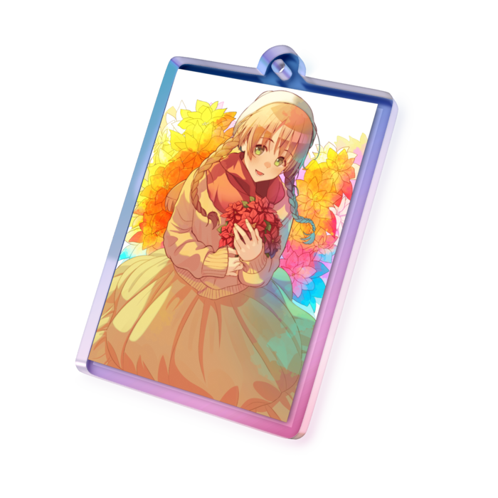 オーロラアクリルキーホルダー - 50 × 50mm