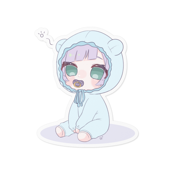 ばぶるゆたステッカー - 100 x 100 (mm)(1)