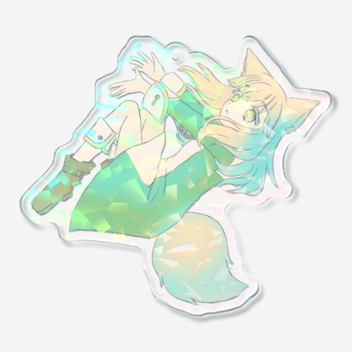 ホログラムアクリルキーホルダー - 70 × 70mm