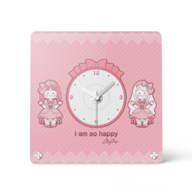 ピンクのアクリル時計 めゆめゆのふわふわやさん Booth