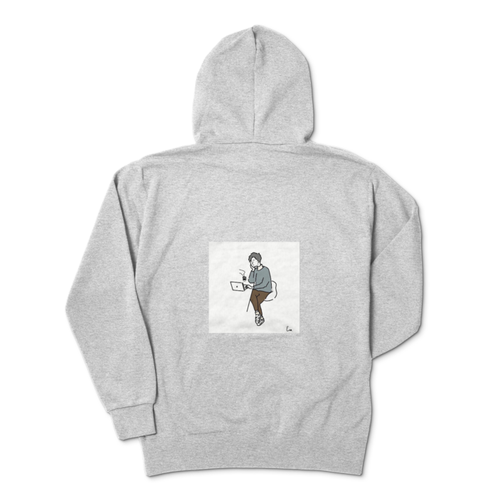 パーカー - XL - 杢グレー