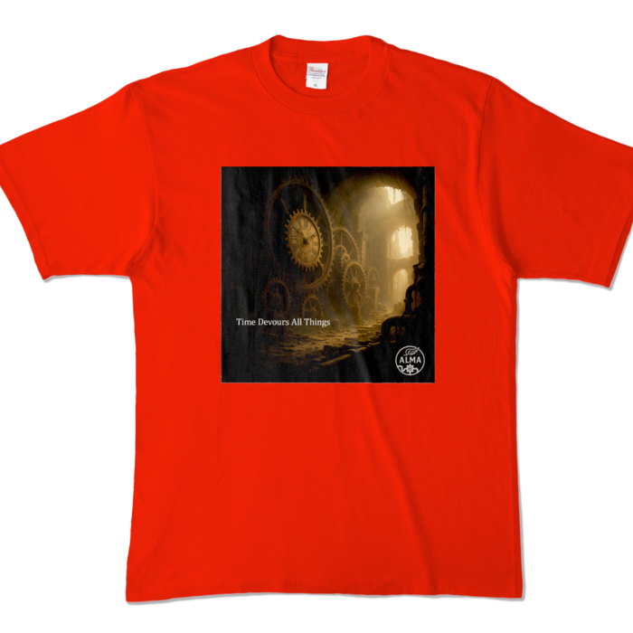 カラーTシャツ - XL - レッド (濃色)