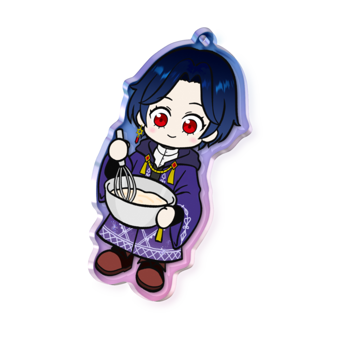 オーロラアクリルキーホルダー - 70 × 70mm