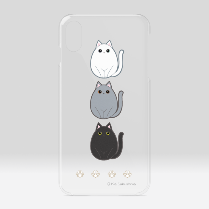 ムジころねこクリアiPhoneケース - iPhone XSMax