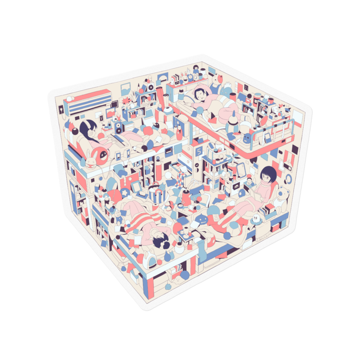 ステッカー - 100 x 100 (mm)