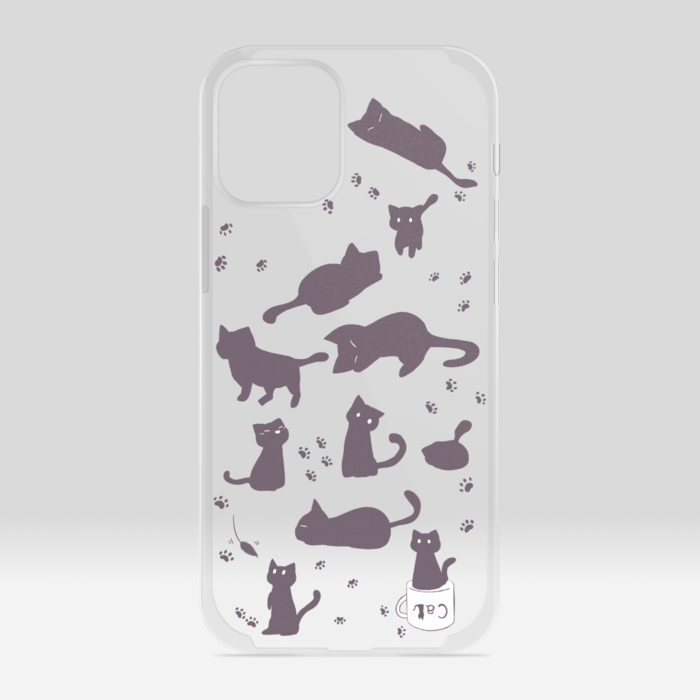 小豆ねこクリアiPhoneケース - iPhone12 mini(4)