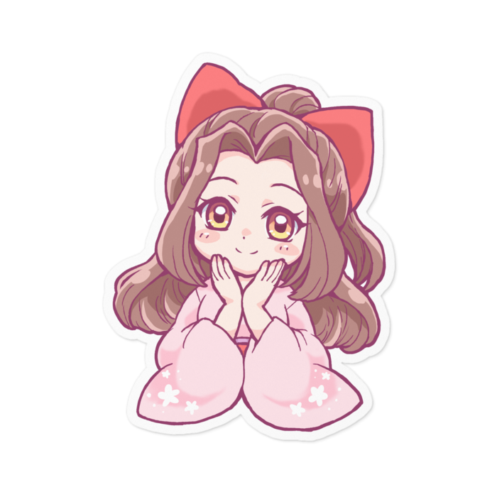 ステッカー(ホワイト) - 100 x 100 (mm)