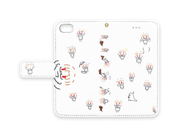 手帳型iPhoneケース - iPhone 8 / 7 / SE2 - ストラップ穴 あり