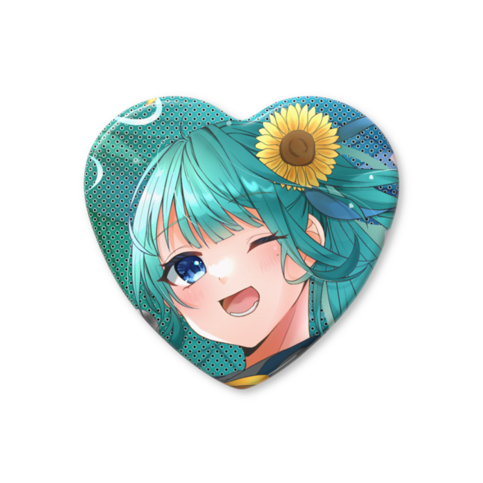 ハート缶バッジ （1枚絵B）