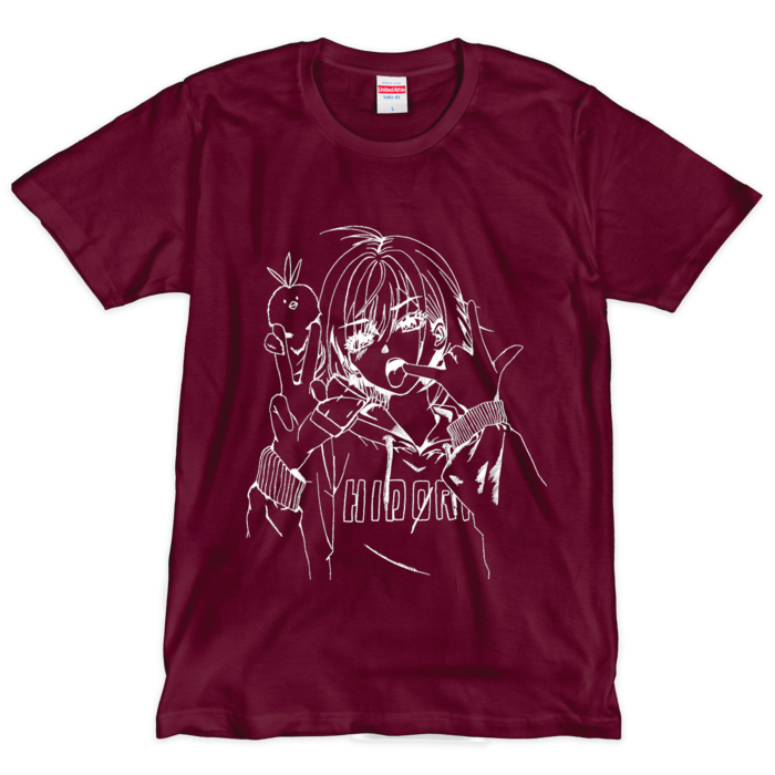 Tシャツ（シルクスクリーン印刷） - L - ボルドー