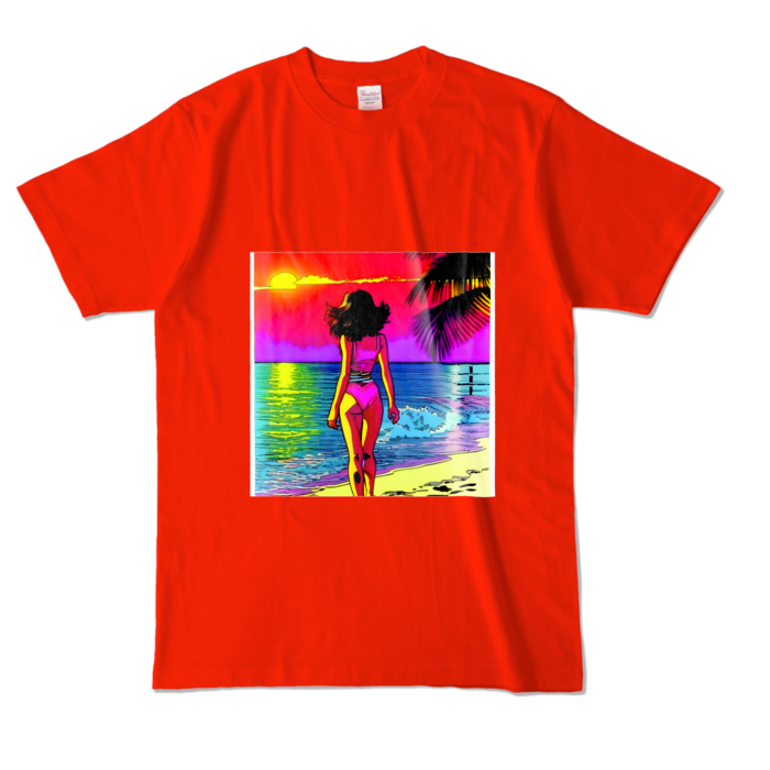 カラーTシャツ - L - レッド (濃色)