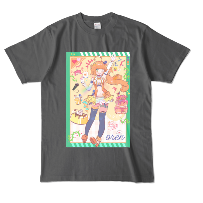 カラーTシャツ - L - チャコール (濃色)