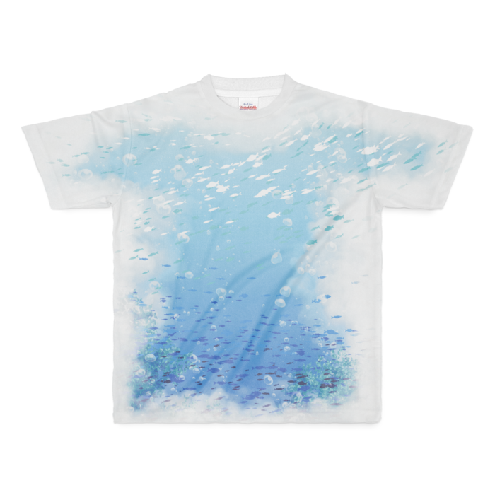 空色の海フルグラフィックTシャツ - M - 正面印刷のみ