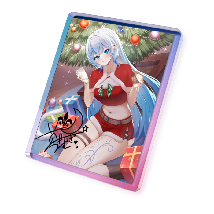 オーロラアクリルキーホルダー - 50 × 50mm