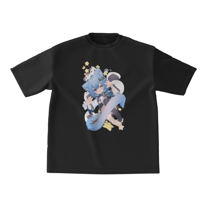 ビッグシルエットTシャツ 猫耳M