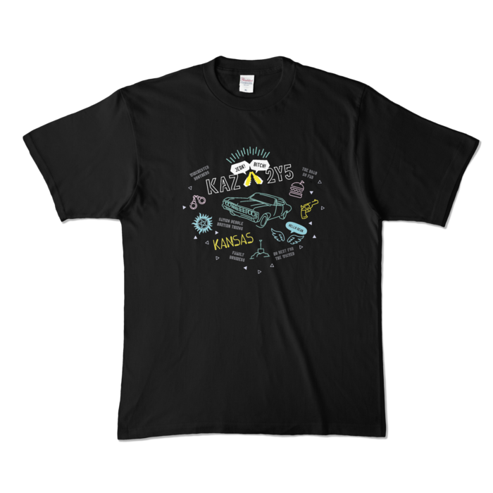 カラーTシャツ - XL - ブラック (濃色)