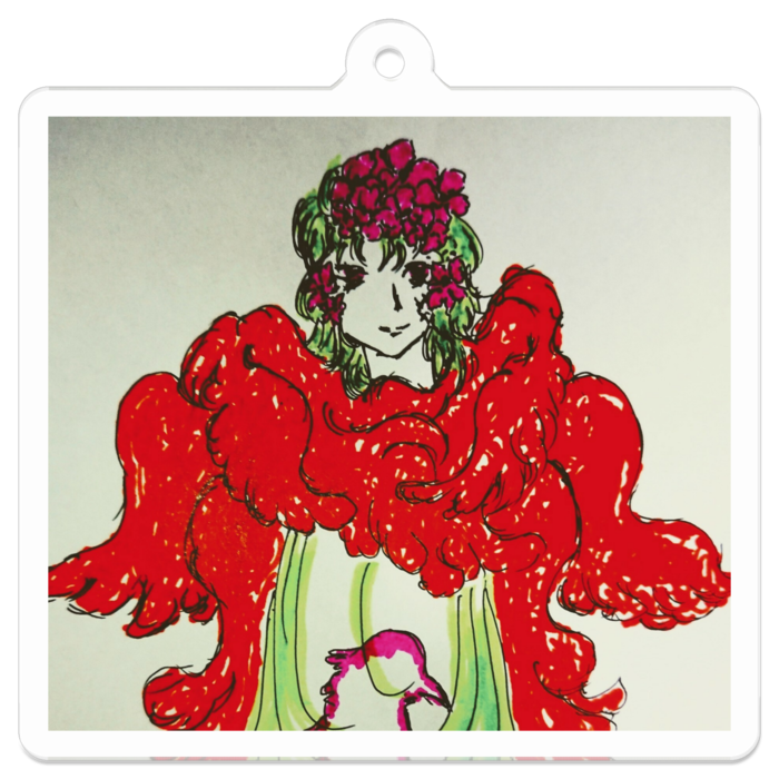 アクリルキーホルダー（コーティング） - 50 x 50 (mm)