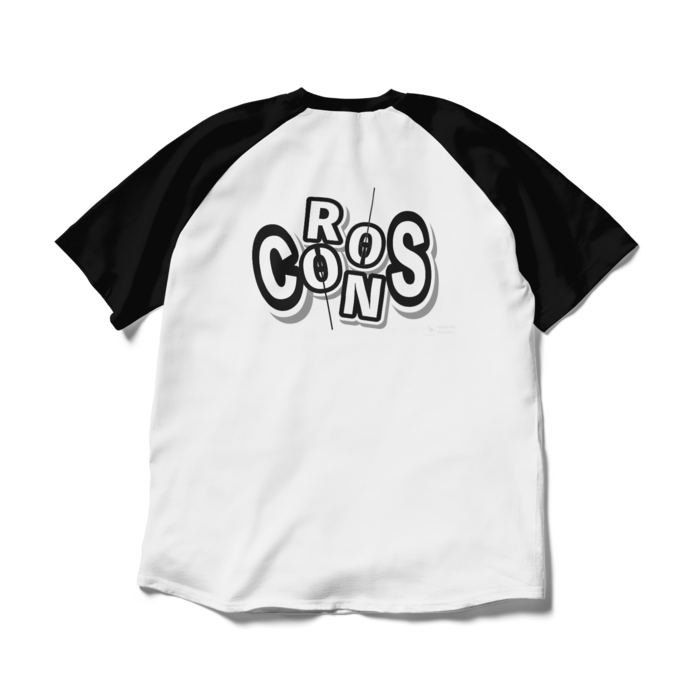 ラグランTシャツ - XL - ホワイト×ブラック