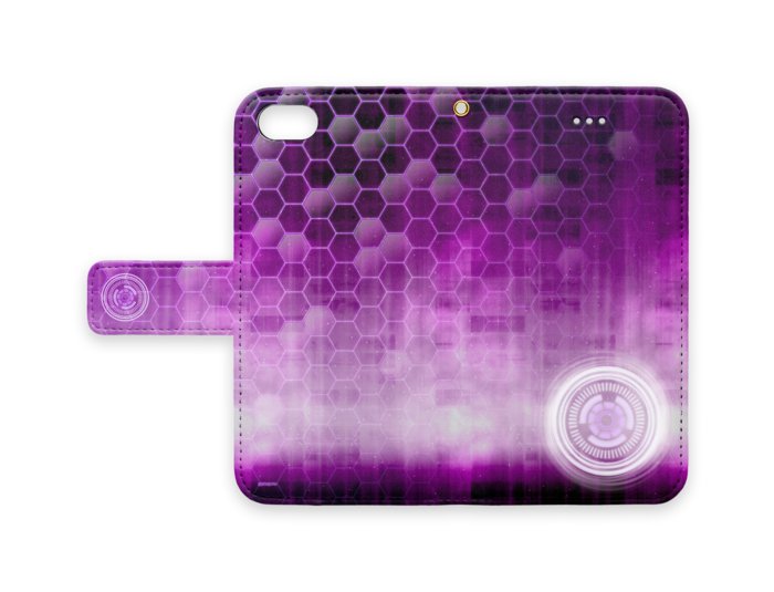 【手帳型iPhone7/8用カバー】CyberModel_purple