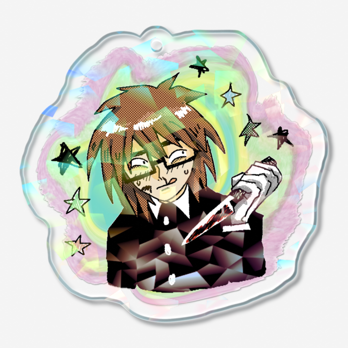 ホログラムアクリルキーホルダー - 50 × 50mm