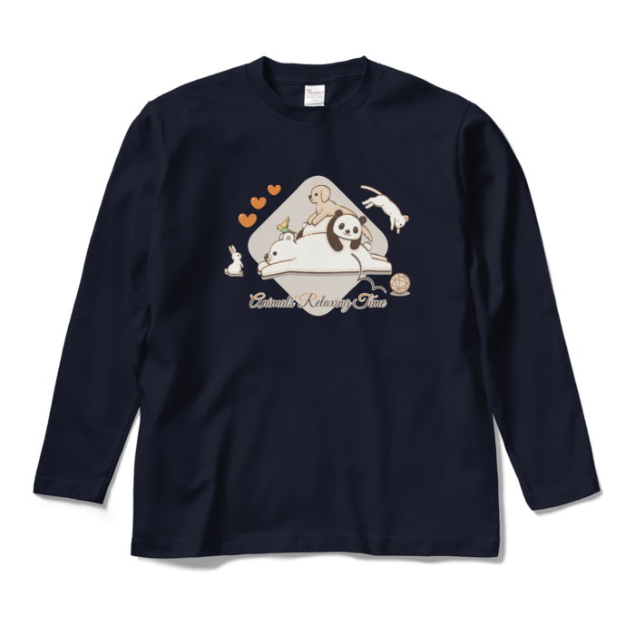 ロングスリーブTシャツ　紺色　M