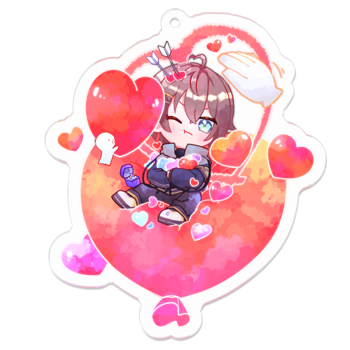 アクリルキーホルダー（コーティング） - 70 x 70 (mm)