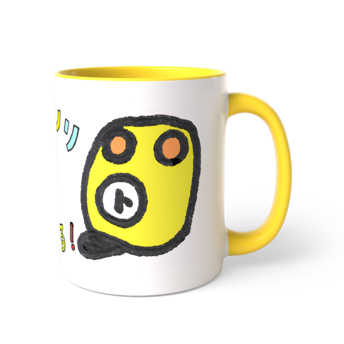 ツートンカラーマグカップ - 直径 8.2cm / 高さ 9.5cm(黄色＆薄黄色)