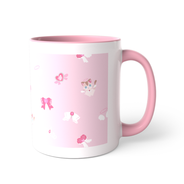 ツートンカラーマグカップ - 直径 8.2cm / 高さ 9.5cm（モチーフ）