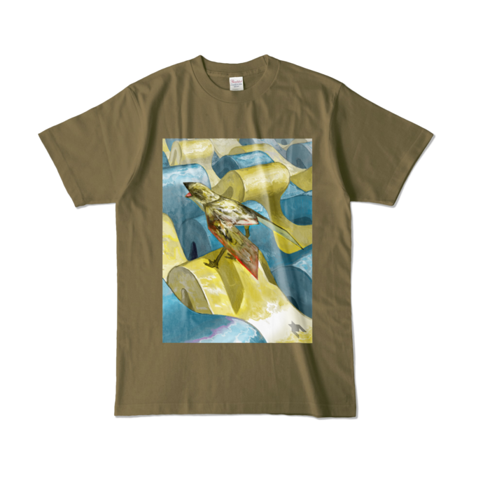 カラーTシャツ - L - オリーブ (濃色)