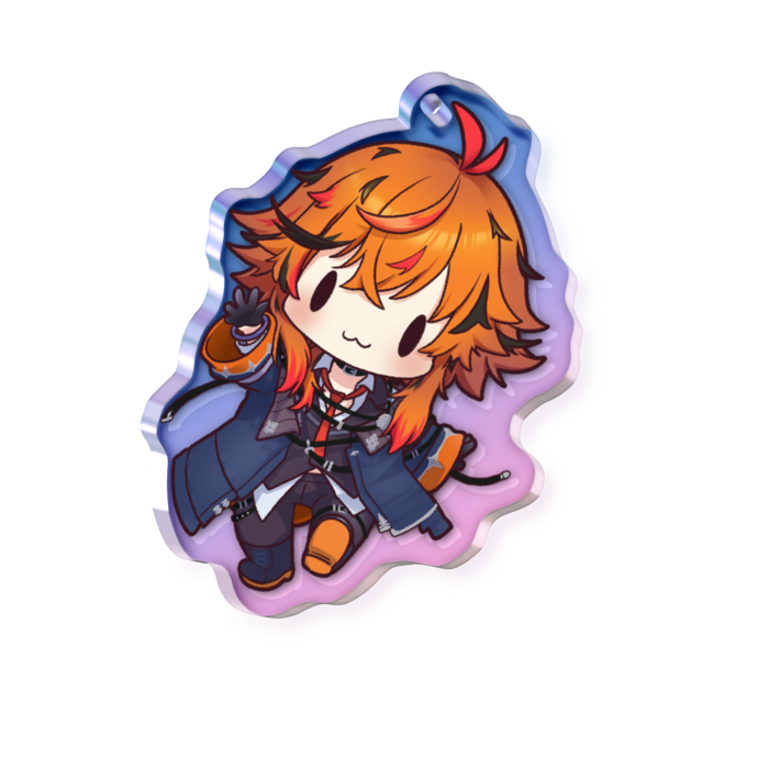 オーロラアクリルキーホルダー - 50 × 50mm