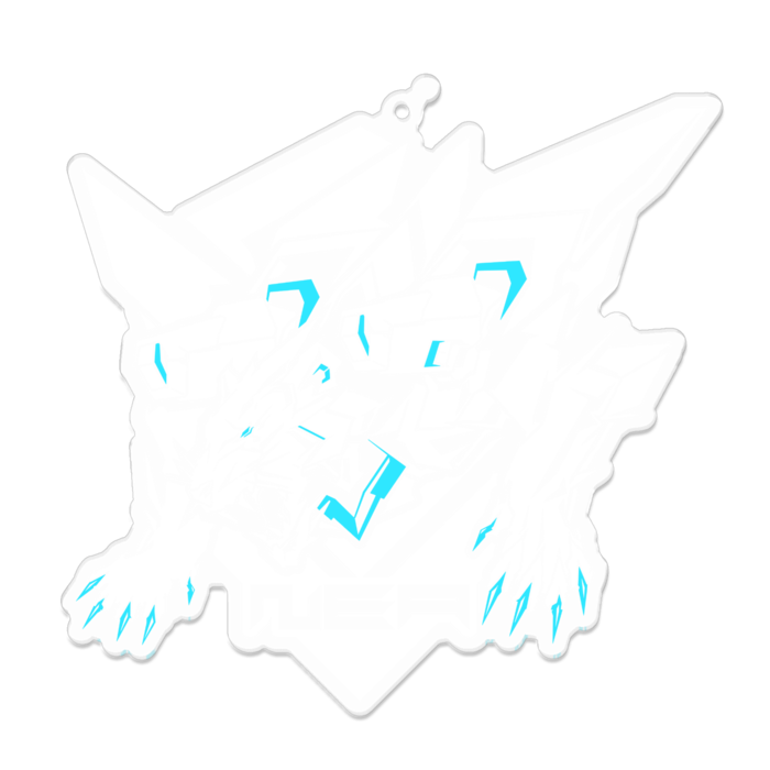 アクリルキーホルダー白 - 100 x 100 (mm)