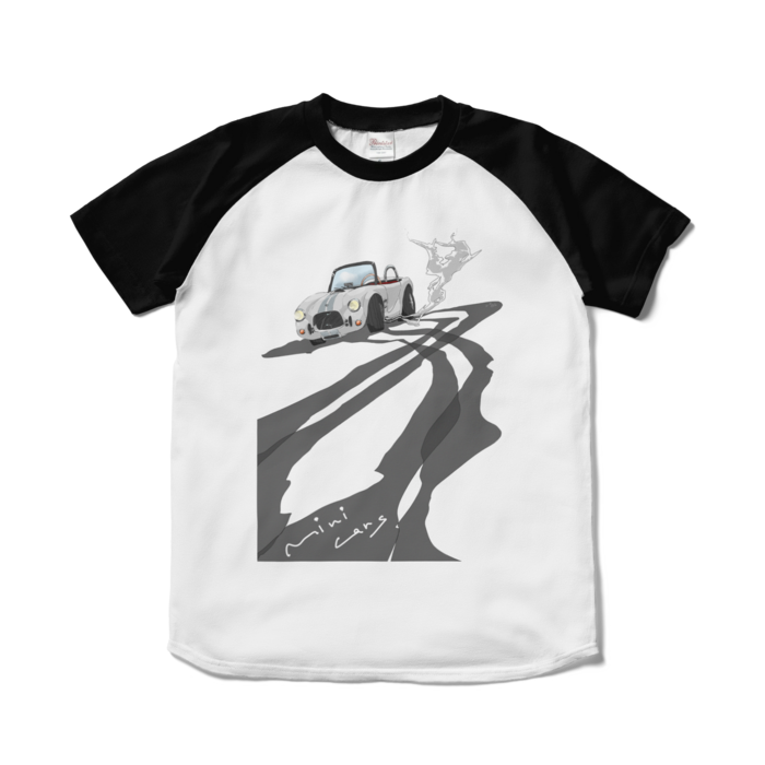 ラグランTシャツ - S - ホワイト×ブラック
