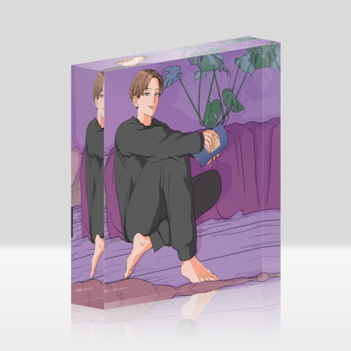 アクリルブロック - 100x100mm（ホワイト）