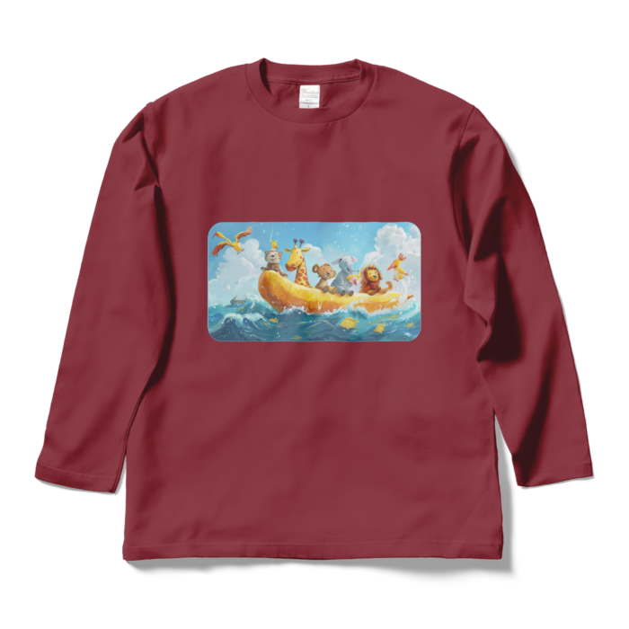ロングスリーブTシャツ - L - バーガンディ