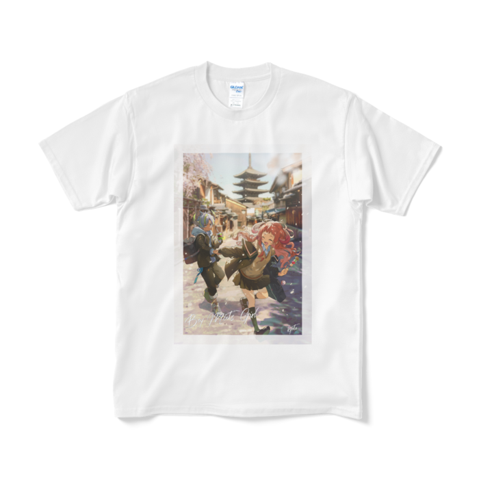 京都 前面(イラスト) - M - ホワイト