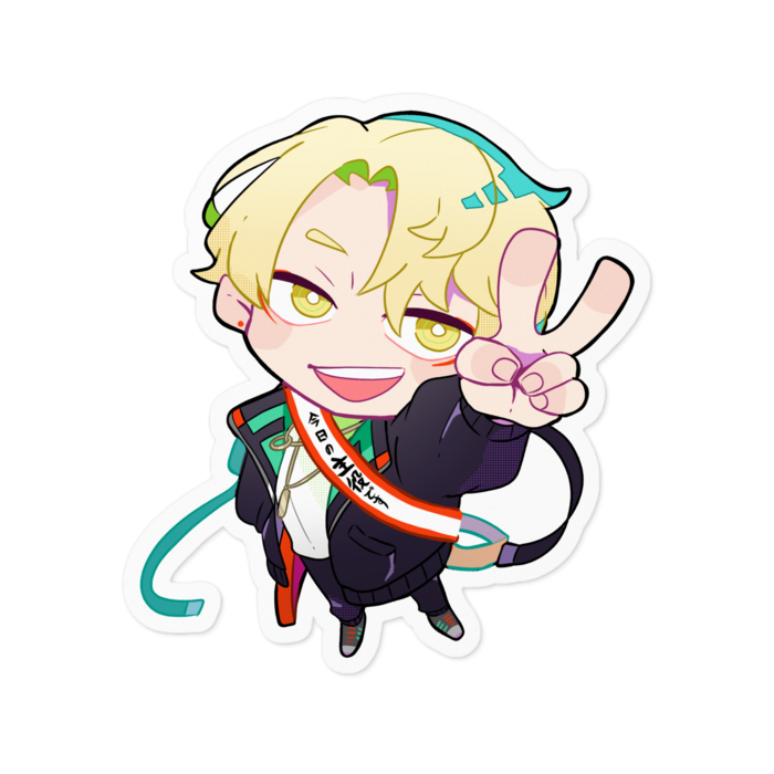 たちべや【2025バースデー】ステッカー 背景色：ホワイト（100x100mm）