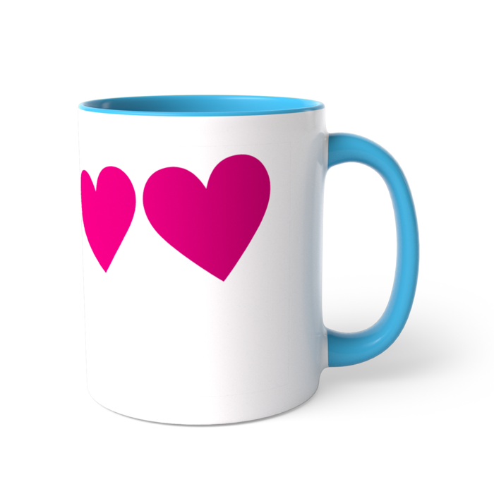 7ハートマグカップ　ブルー