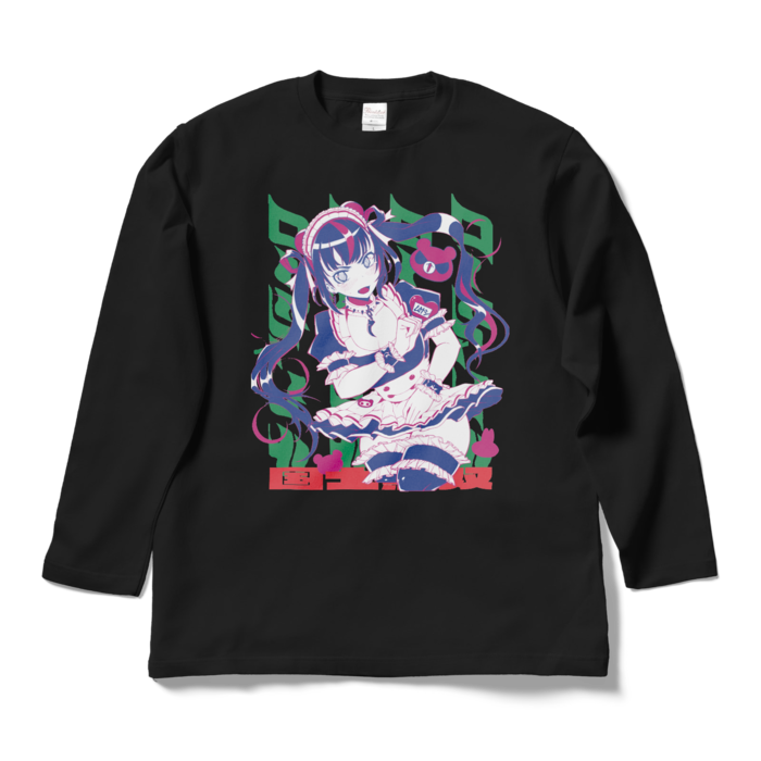 ロングスリーブTシャツ - L - ブラック(GREEN)