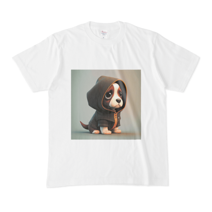 Tシャツ - M - 白(犬）
