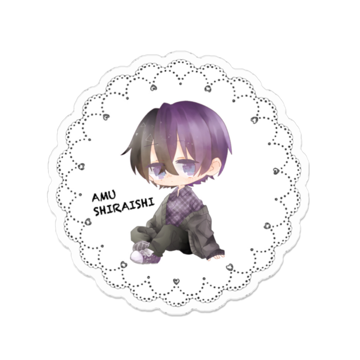 アクリルバッジ - 70 x 70 (mm)