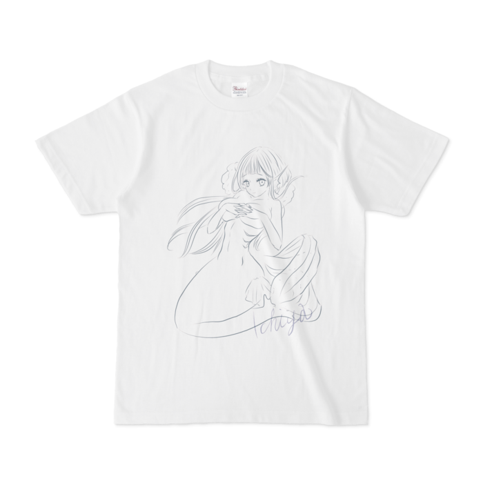 人魚ちゃんTシャツ - S - 白