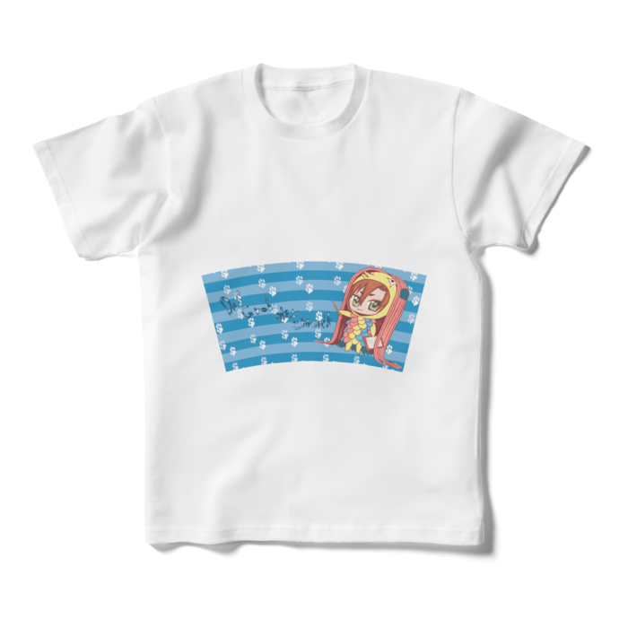 キッズTシャツ - 160cm (XS) - 正面_こたアマビエちゃん