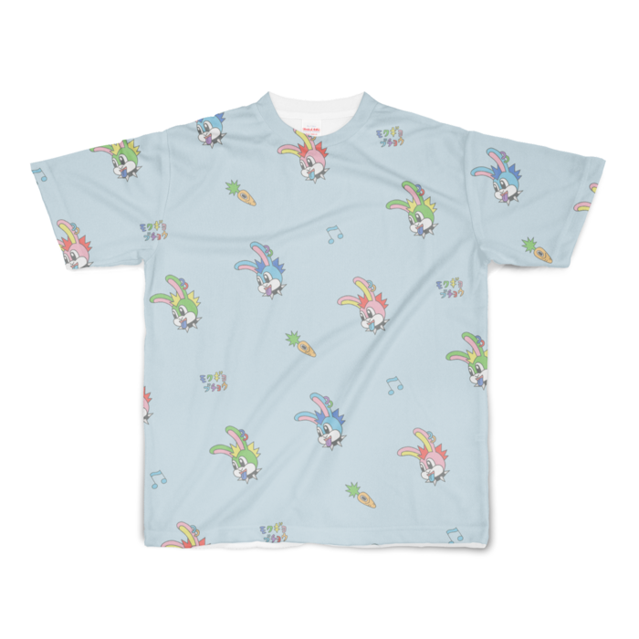 フルグラフィックTシャツブルー - S - 両面印刷